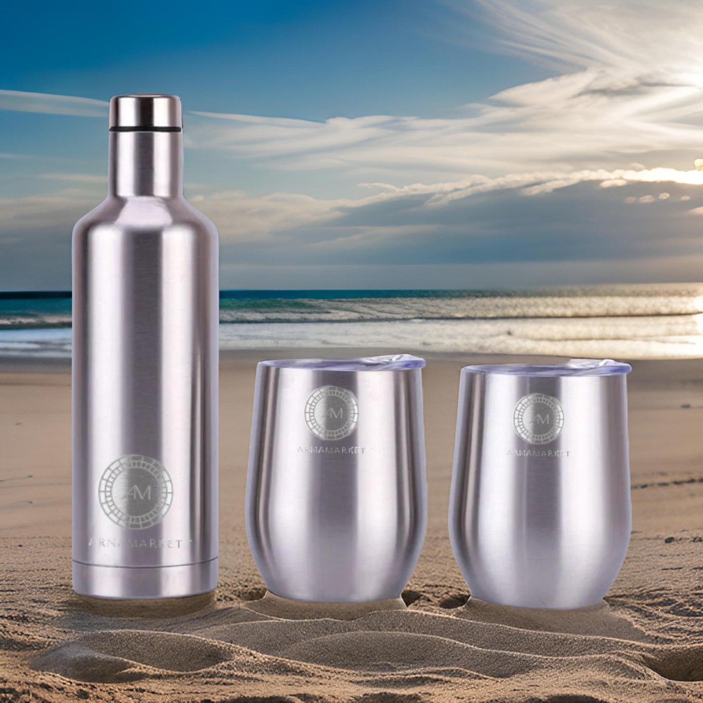 Insulated Wine Bottle & Tumblers Gift Set