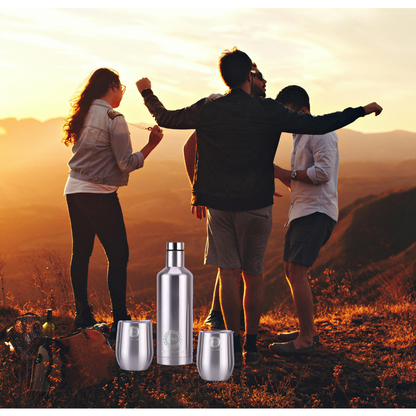 Insulated Wine Bottle & Tumblers Gift Set