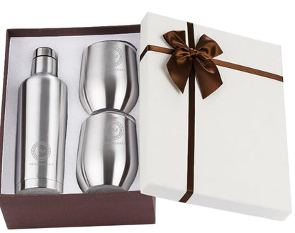 Insulated Wine Bottle & Tumblers Gift Set