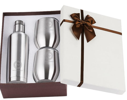 Insulated Wine Bottle & Tumblers Gift Set