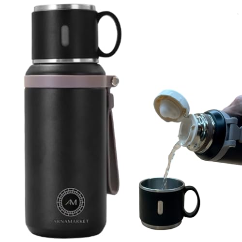 Stainless Steel Insulated Travel Thermos with Portable Cup Lid