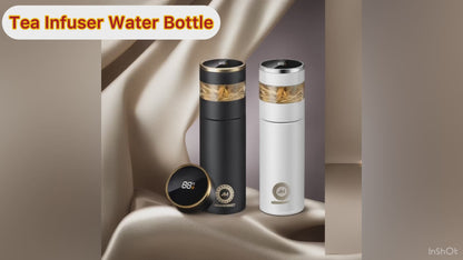 Stainless Steel Tea Infuser Bottle with LED Temperature Display